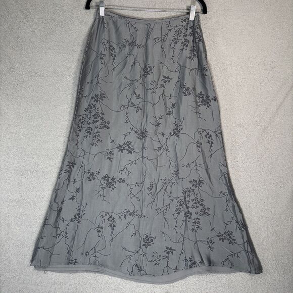 Vintage Jones And Co Silk Blend Skirt Size 6 Fairy Grunge Midi Vines Florals Y2K - Picture 1 of 12